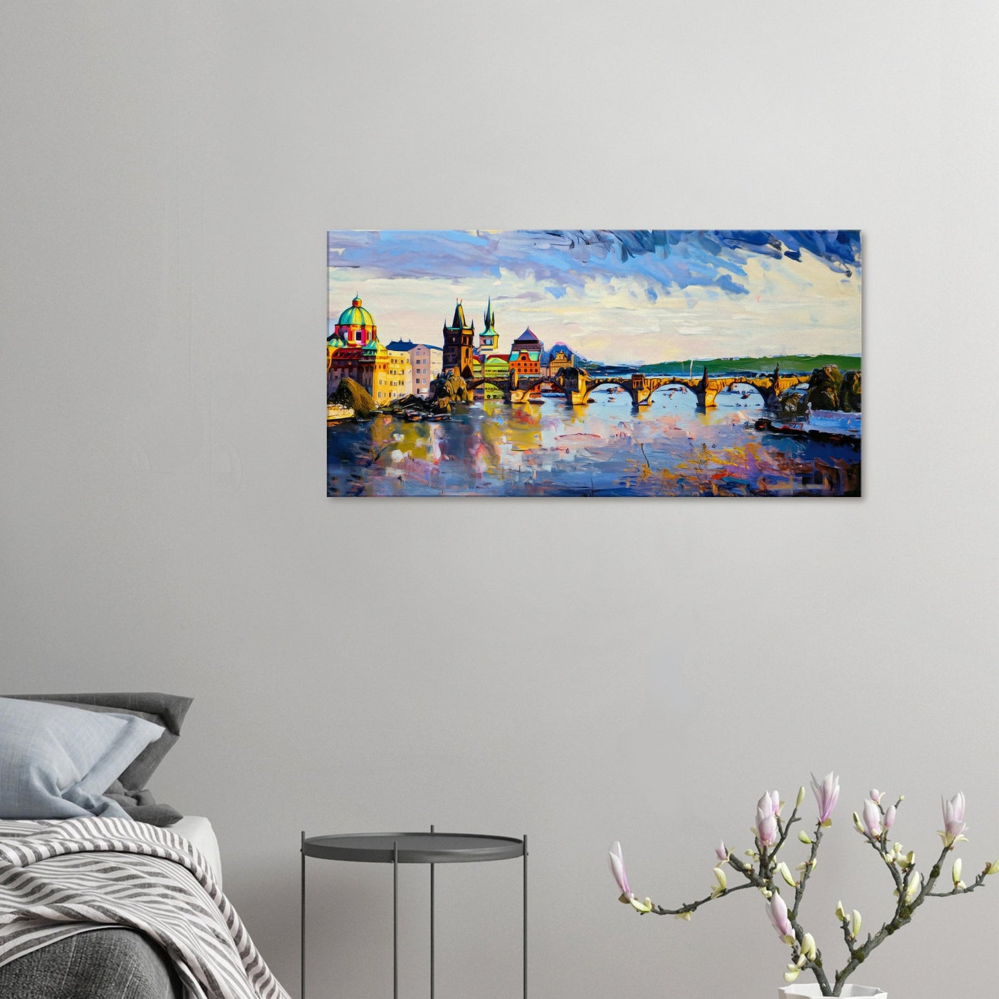 Canvas Print Abstract Prague by Posterify Design 50X100cm - Posterify