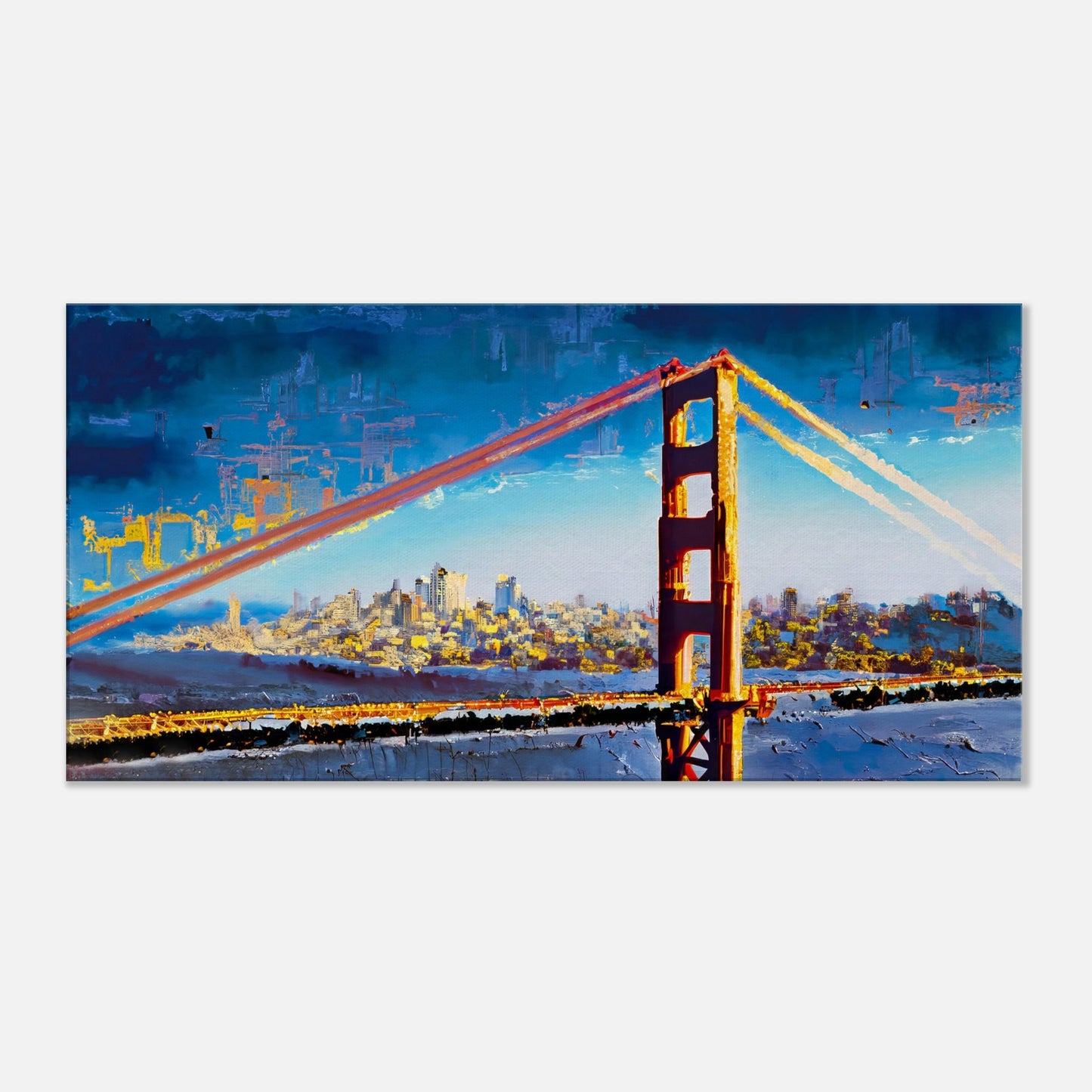 Canvas Print Abstract San Fransisco by Posterify Design 50X100cm - Posterify