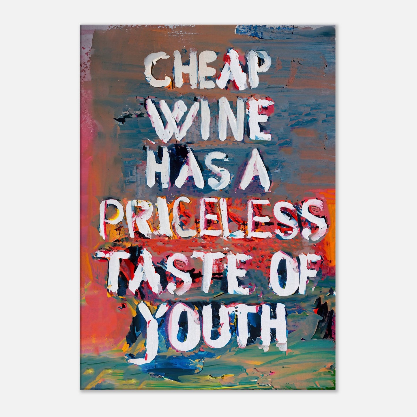 Canvas Print 'Cheap Wine' by Posterify Design - Posterify