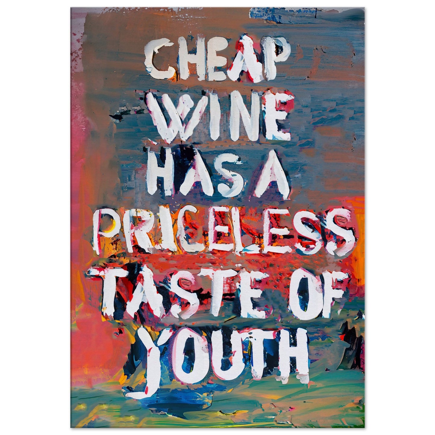 Canvas Print 'Cheap Wine' by Posterify Design - Posterify