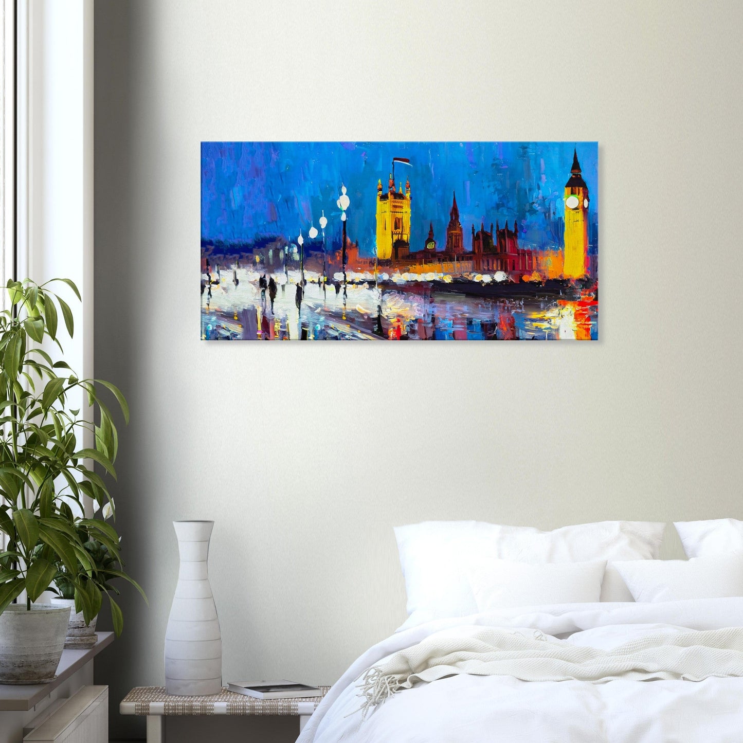 Canvas print city of London Abstract art by Posterify Design 50X100cm - Posterify