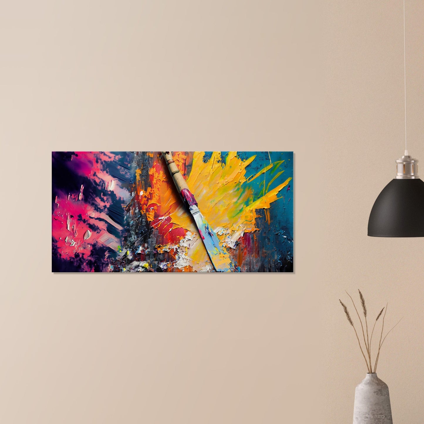 Canvas Print of Abstract art with 'Spattel' by Posterify Design - Posterify