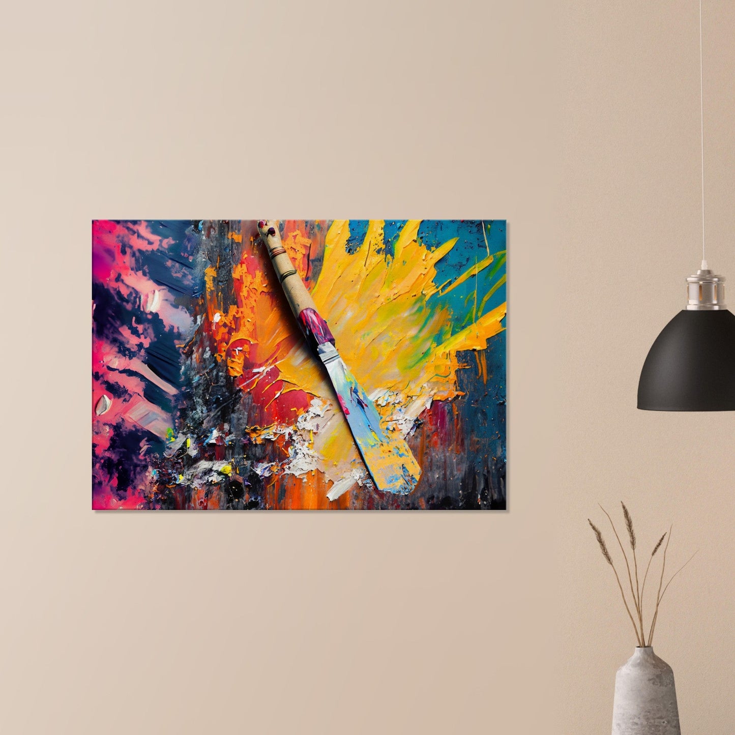 Canvas Print of Abstract art with 'Spattel' by Posterify Design - Posterify