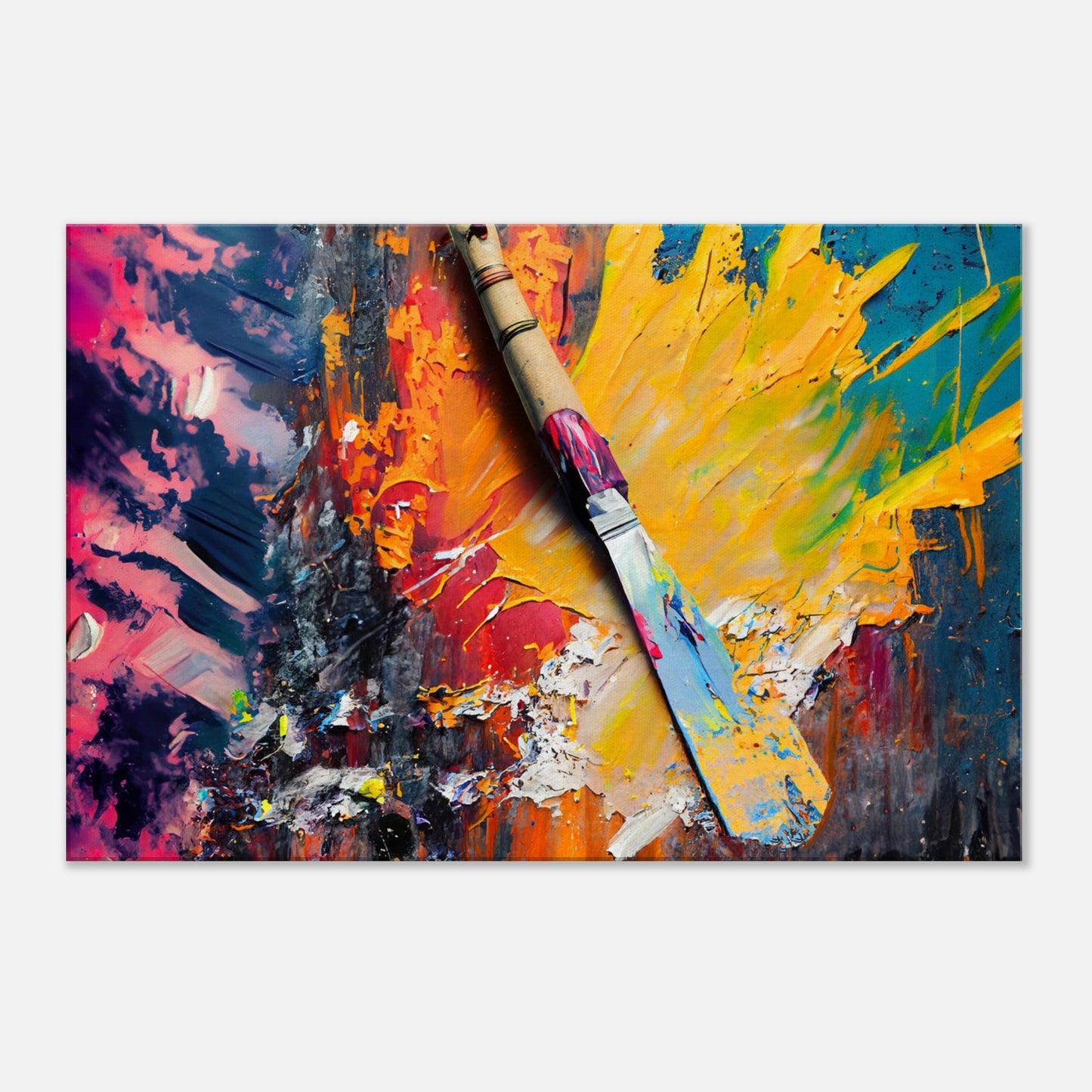 Canvas Print of Abstract art with 'Spattel' by Posterify Design - Posterify