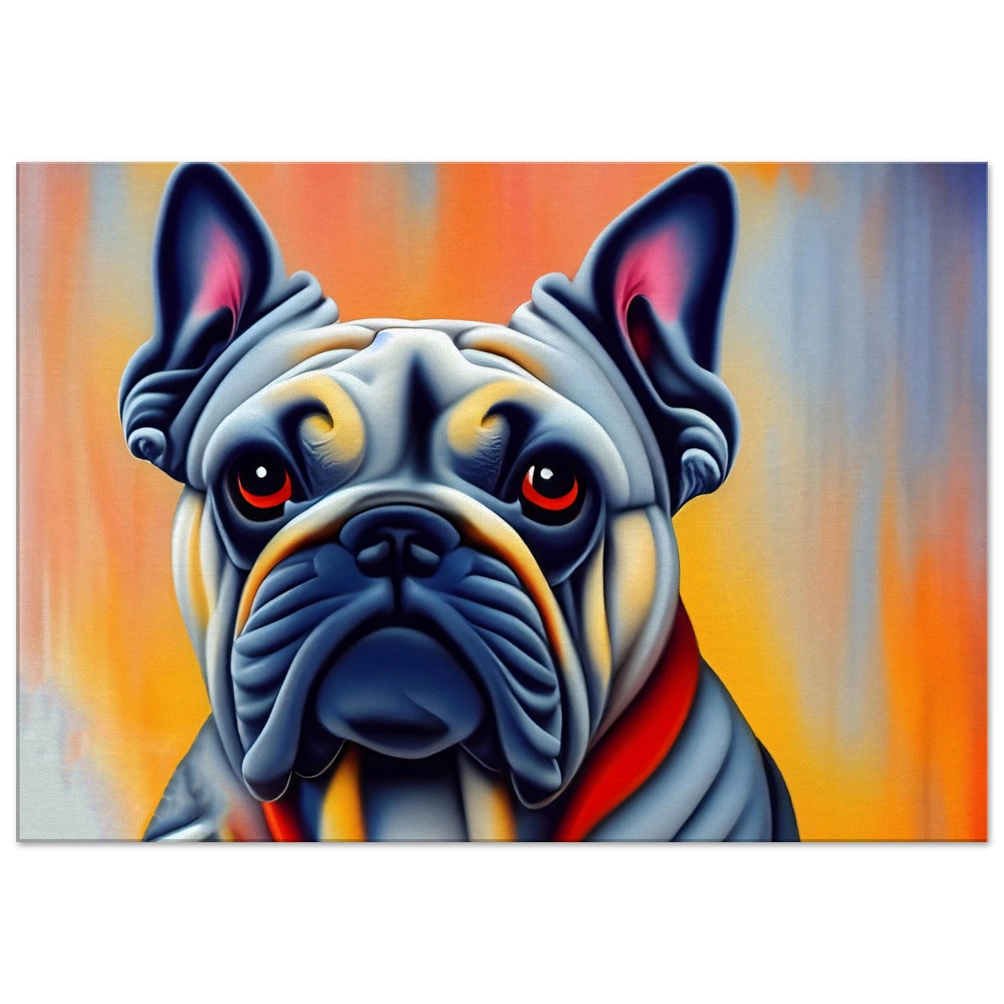 Canvas print oil painting of Bulldog #2 by Posterify Design - Posterify