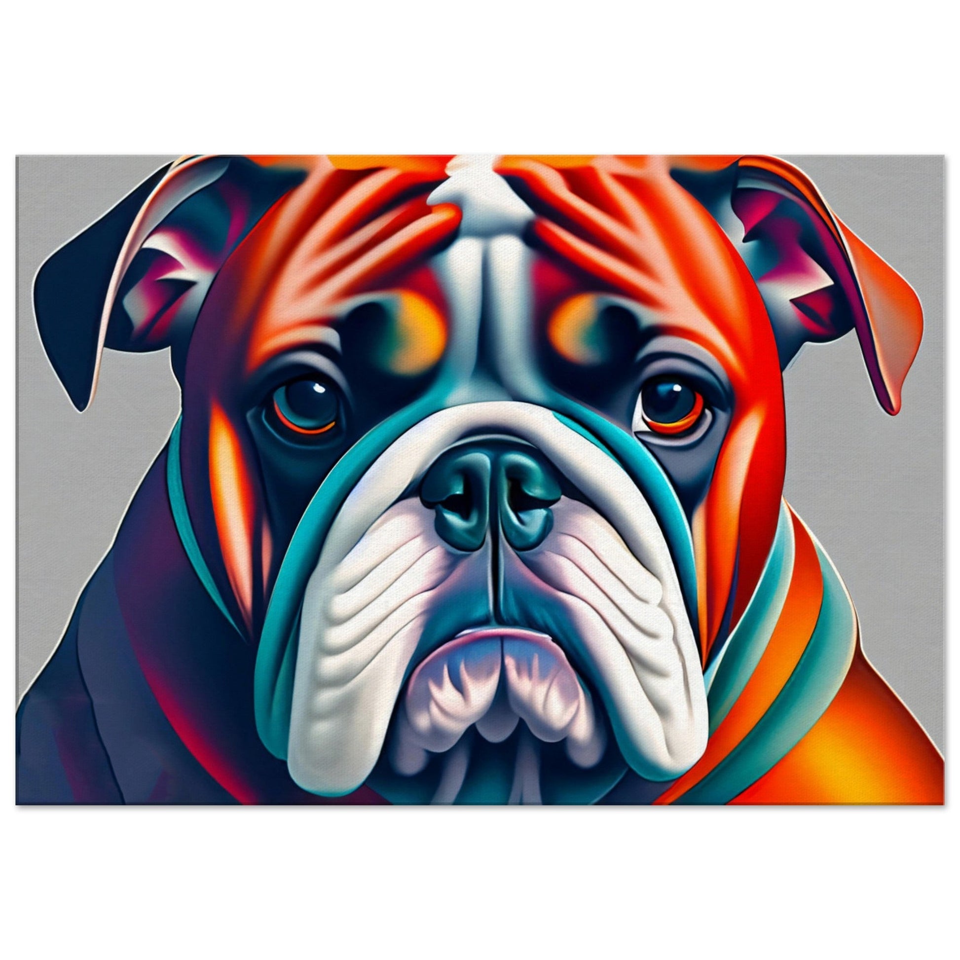 Canvas print oil painting of Bulldog by Posterify Design - Posterify