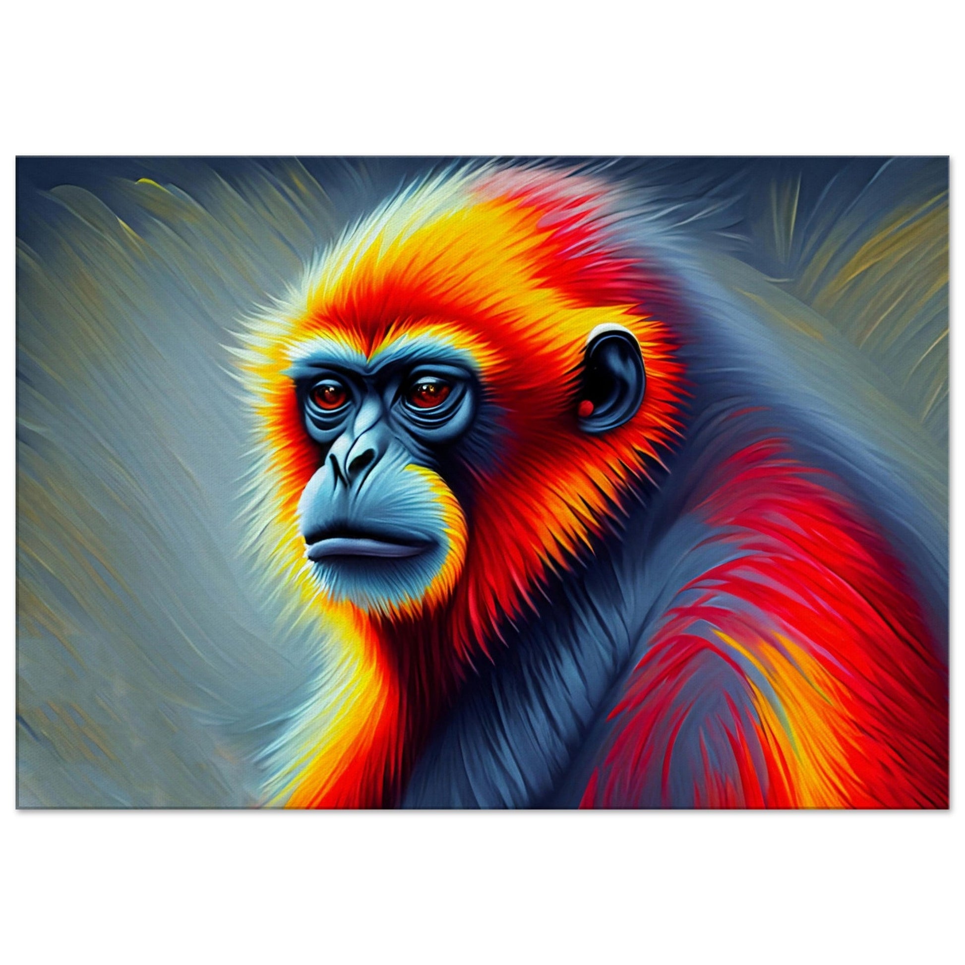 Canvas print oil painting of Gibbon #2 by Posterify Design - Posterify