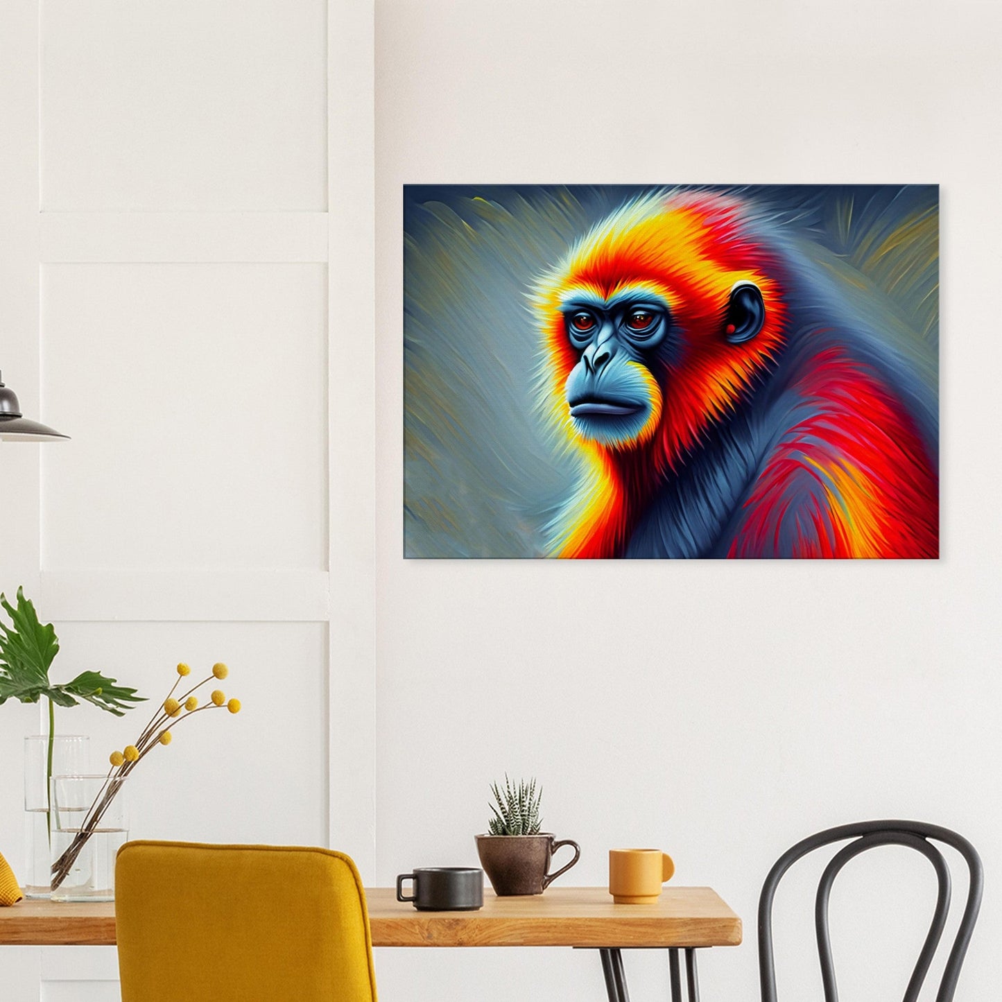 Canvas print oil painting of Gibbon #2 by Posterify Design - Posterify