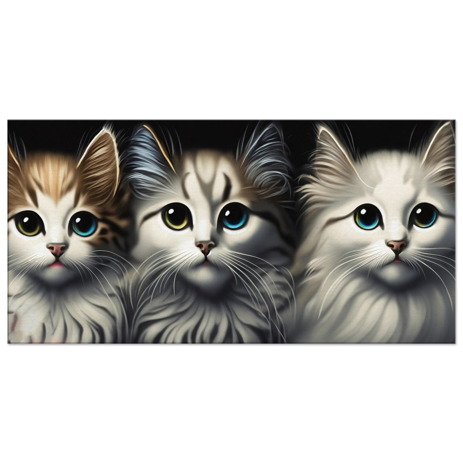 Canvas Print oil Painting of kittens #2 by Posterify Design - Posterify