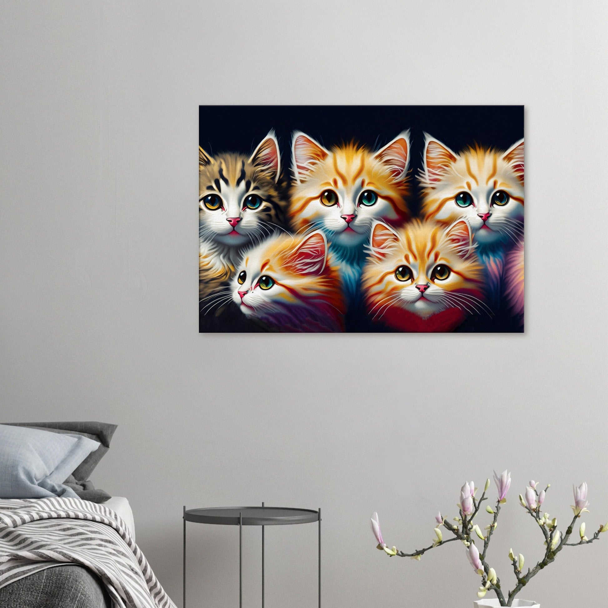 Canvas Print oil Painting of kittens by Posterify Design - Posterify