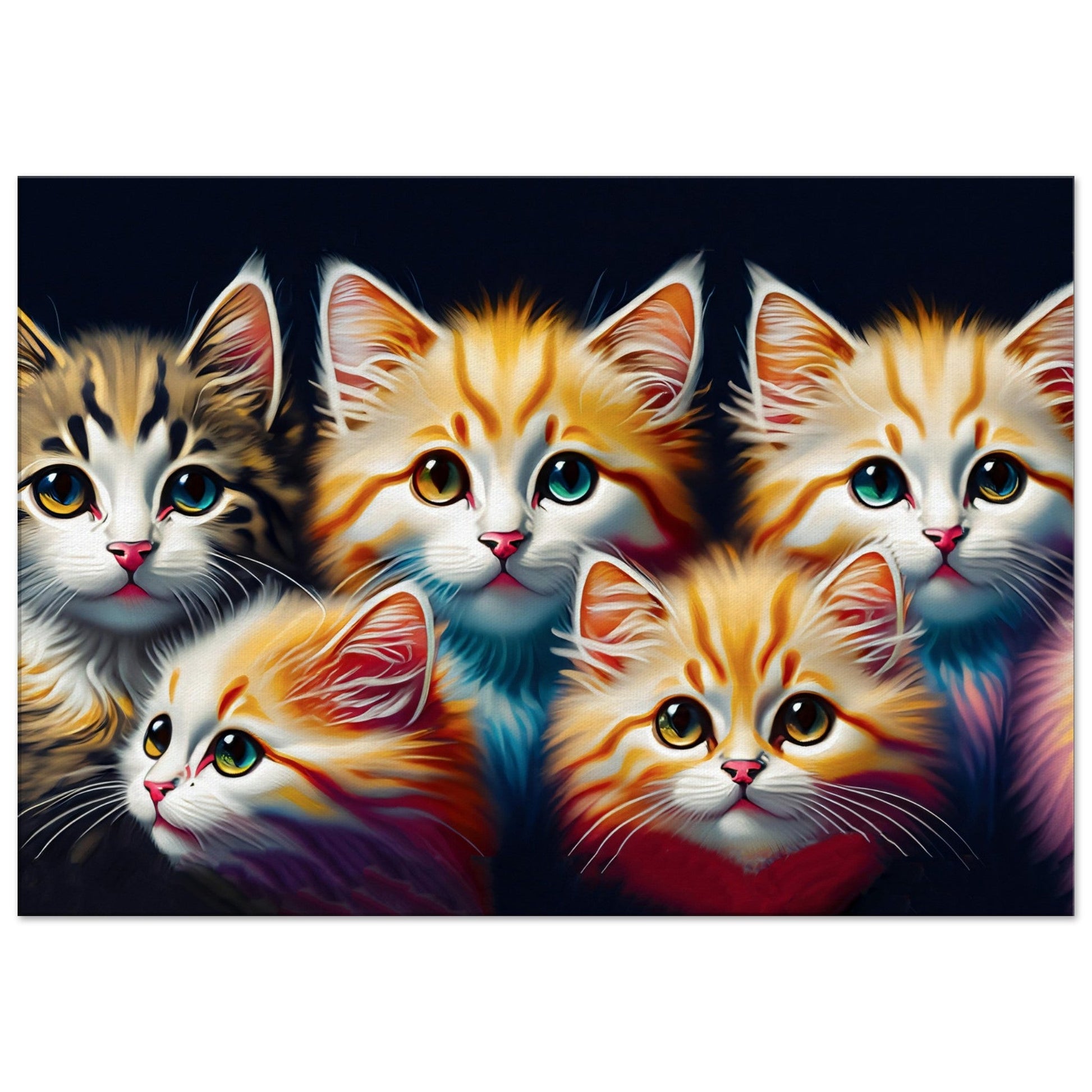 Canvas Print oil Painting of kittens by Posterify Design - Posterify