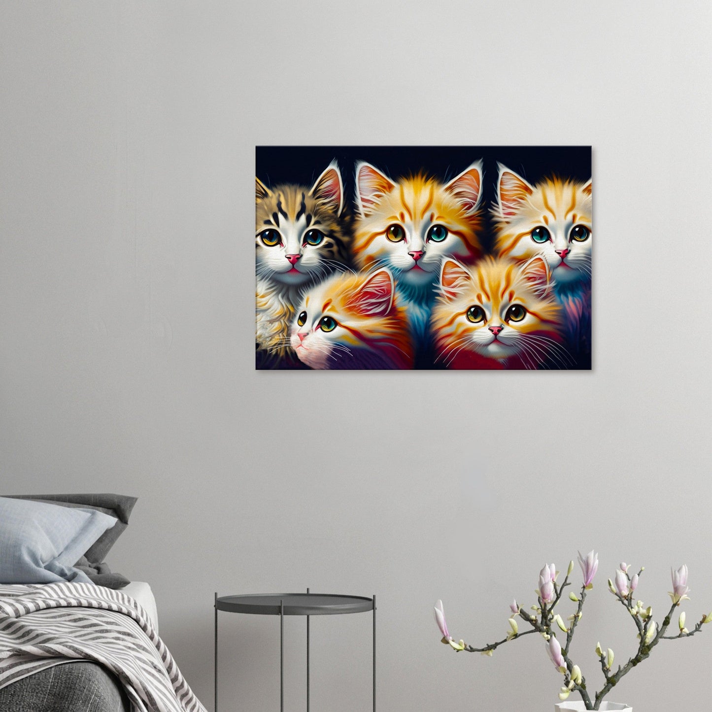 Canvas Print oil Painting of kittens by Posterify Design - Posterify