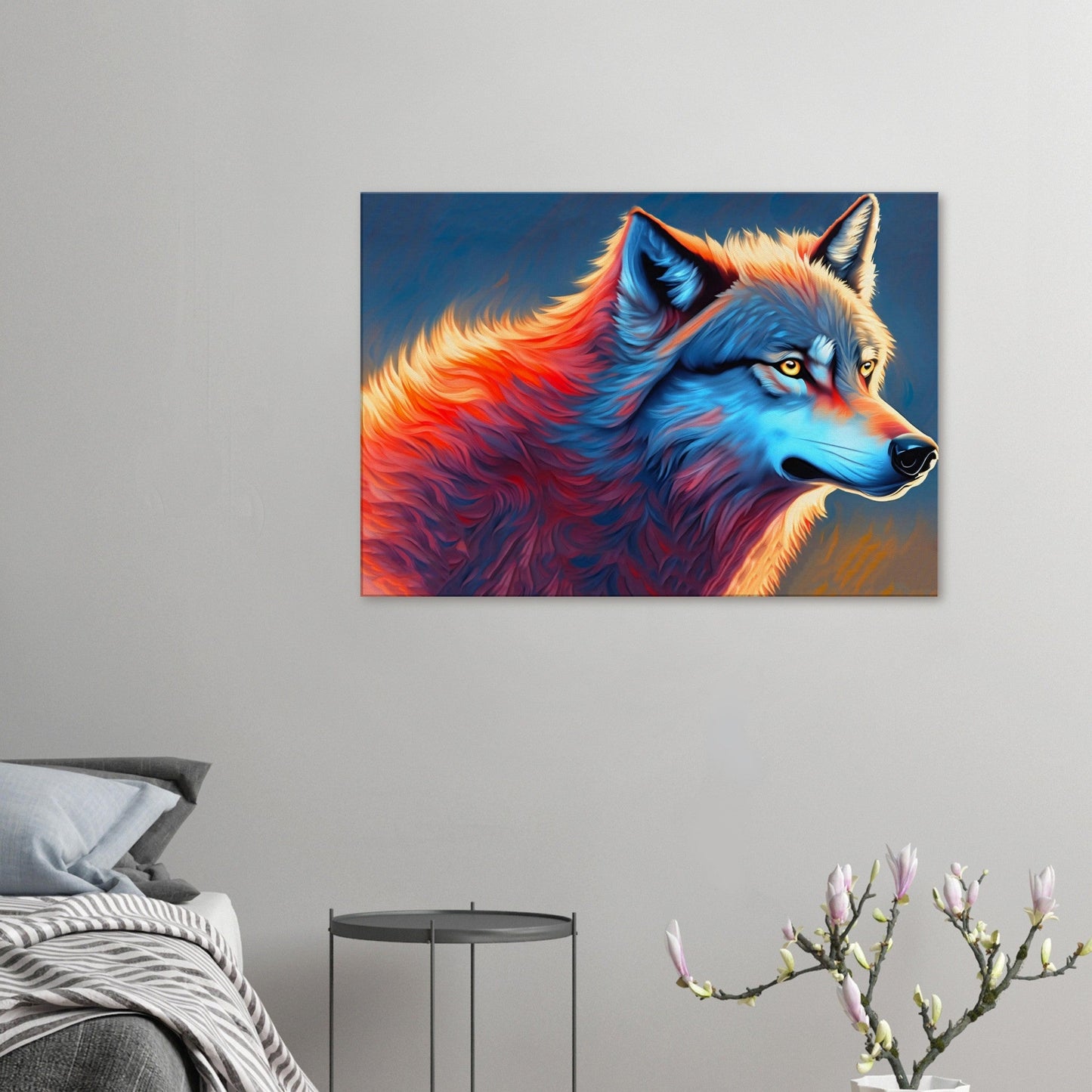 Canvas Print, oil painting of Wolf by Posterify Design - Posterify