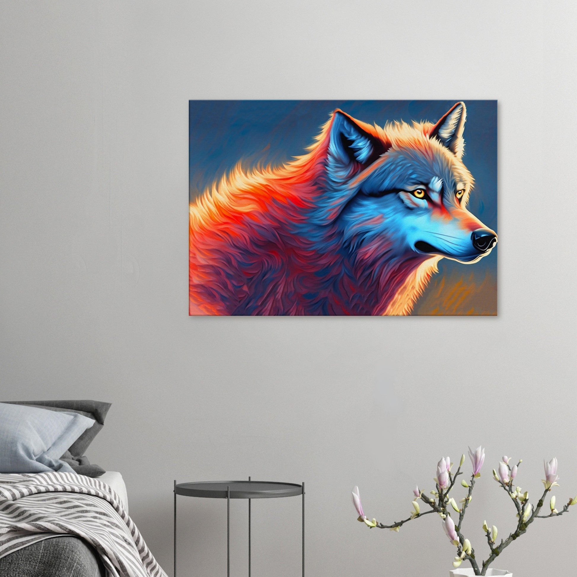 Canvas Print, oil painting of Wolf by Posterify Design - Posterify