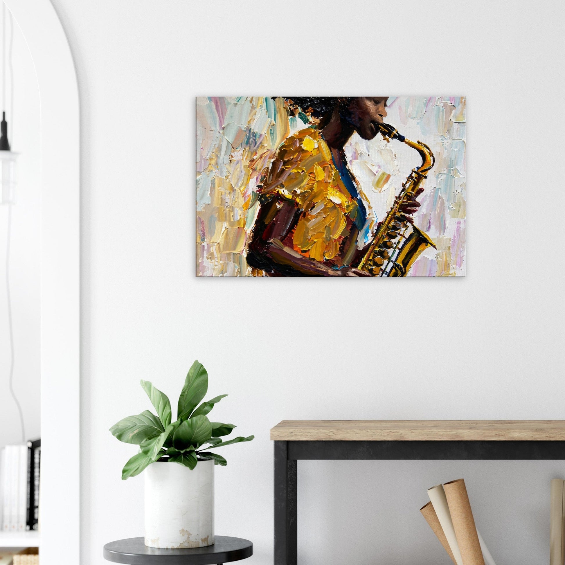 Canvas Print Saxophone player #2 abstract art by Posterify design - Posterify