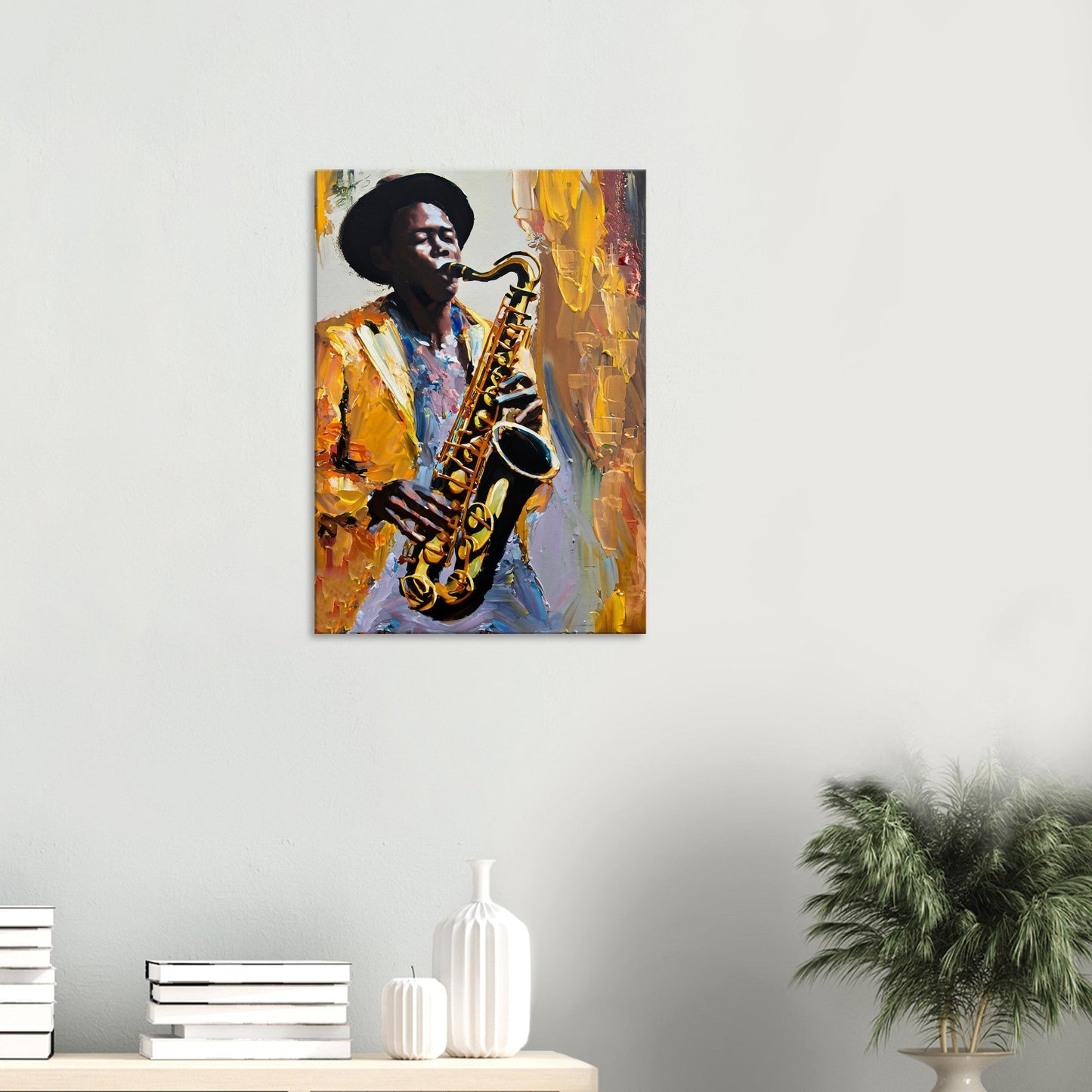 Canvas Print Saxophone player abstract art by Posterify design - Posterify