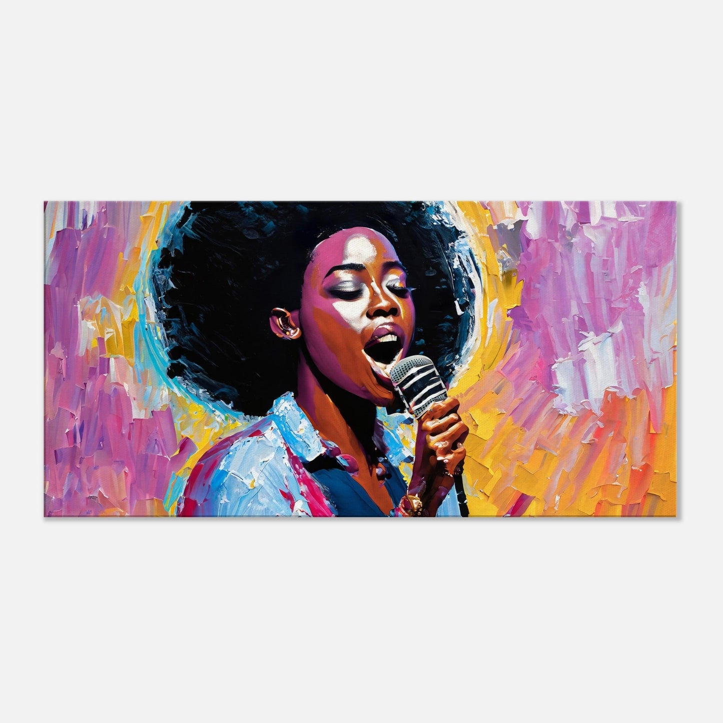 Canvas Print Singer #4 abstract art by Posterify design 50X100cm - Posterify