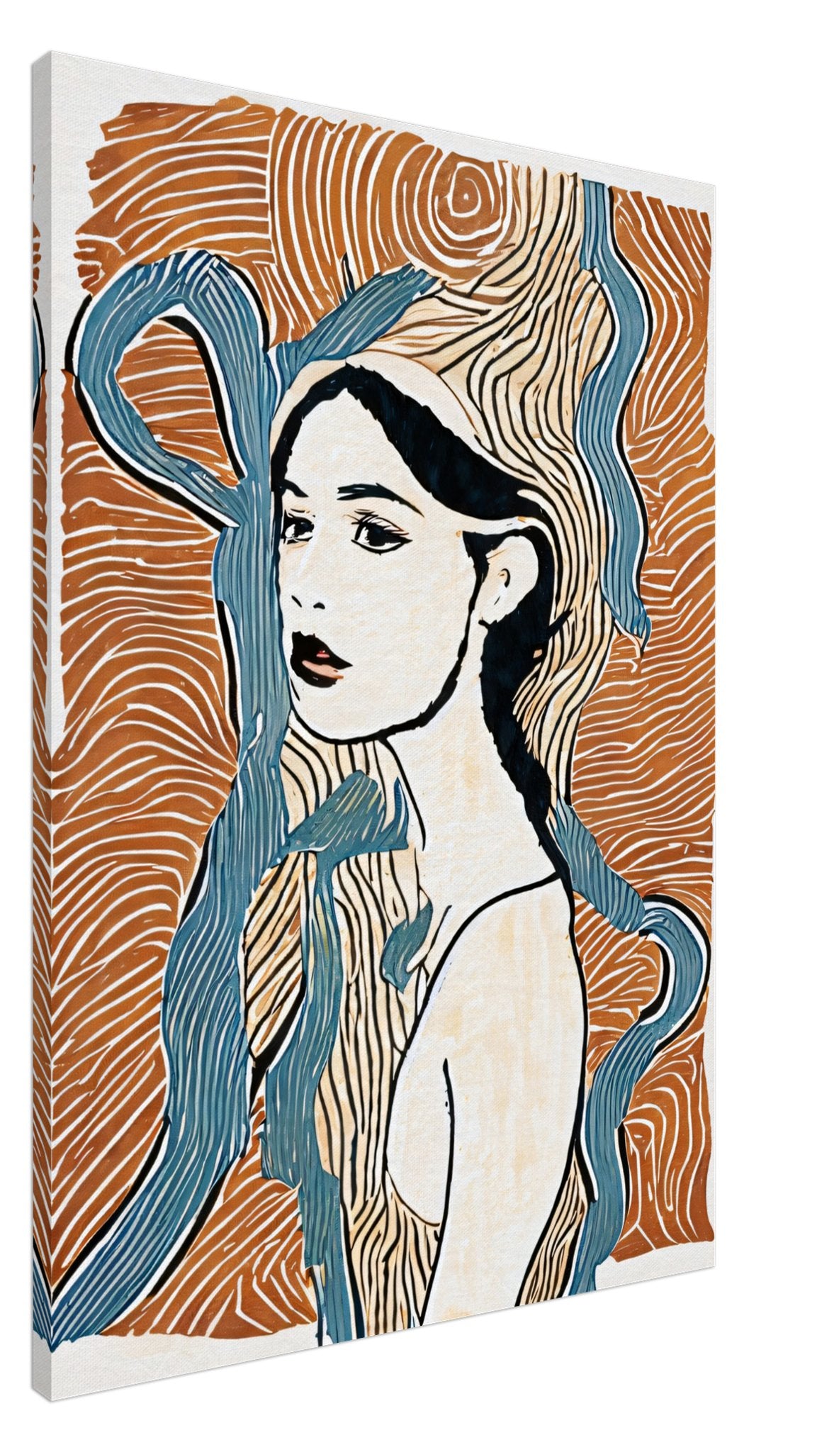 Canvas Print with line drawing Portrait by Posterify Design - Posterify