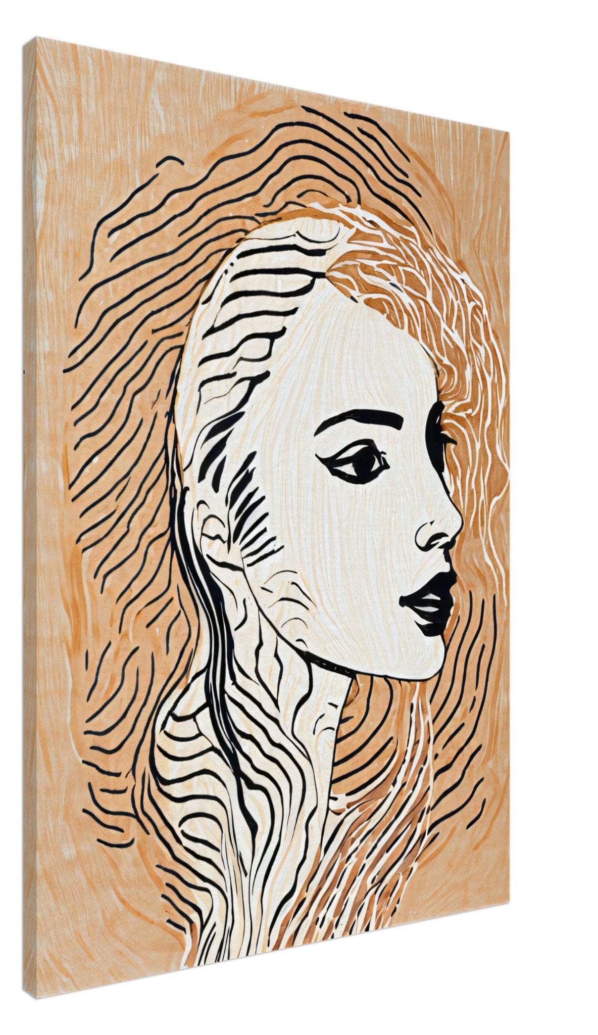 Canvas Print with line drawing Portrait by Posterify Design - Posterify