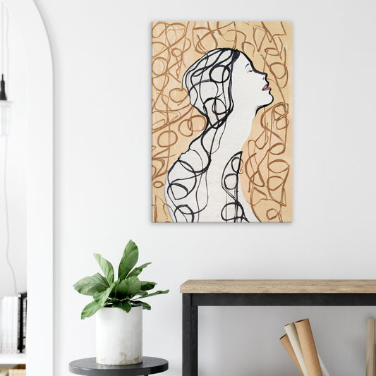 Canvas Print with line drawing Portrait by Posterify Design - Posterify