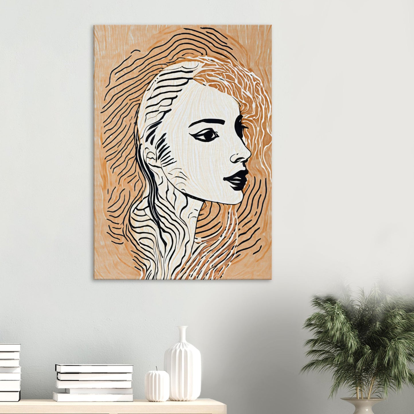 Canvas Print with line drawing Portrait by Posterify Design - Posterify