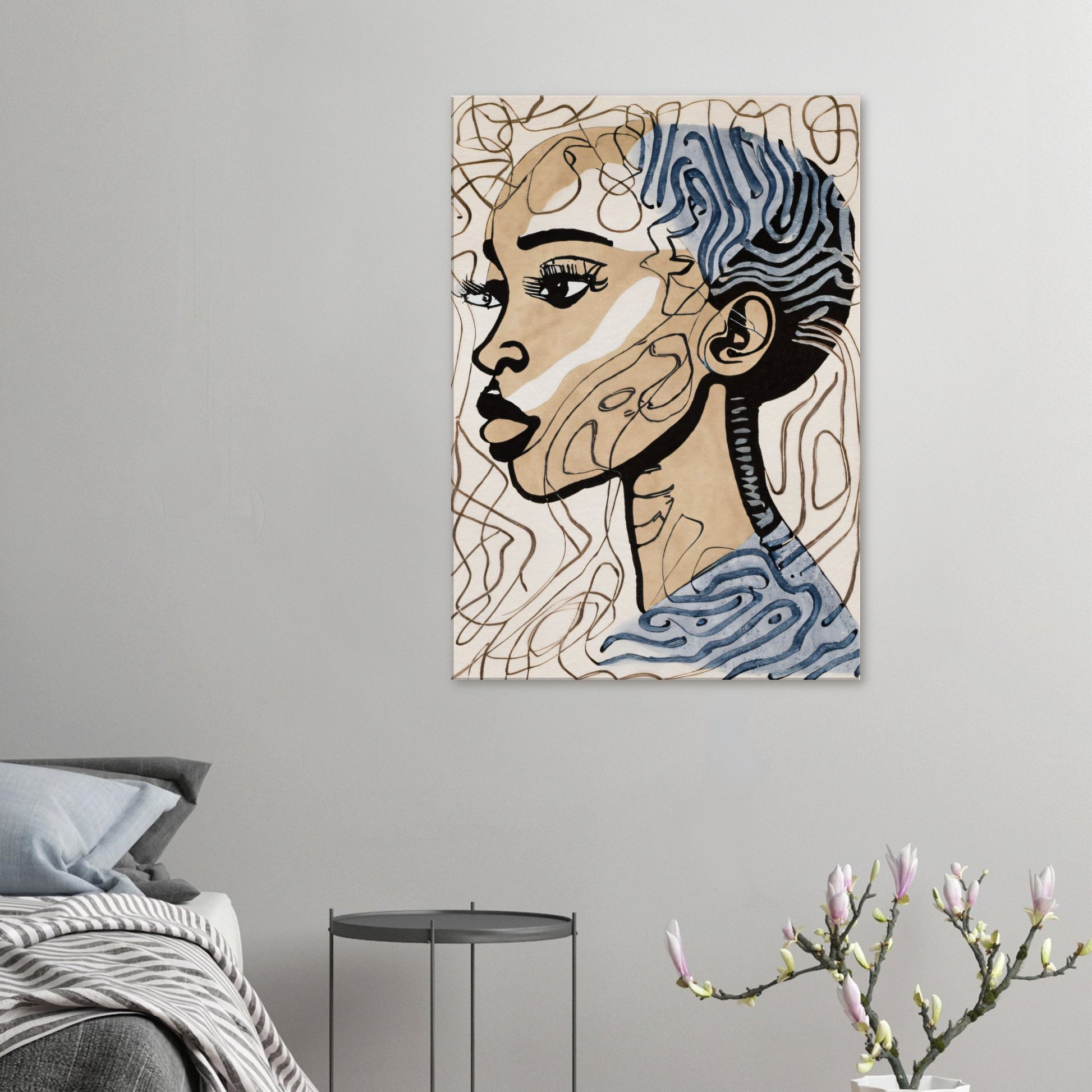 Canvas Print with line drawing Portrait by Posterify Design - Posterify