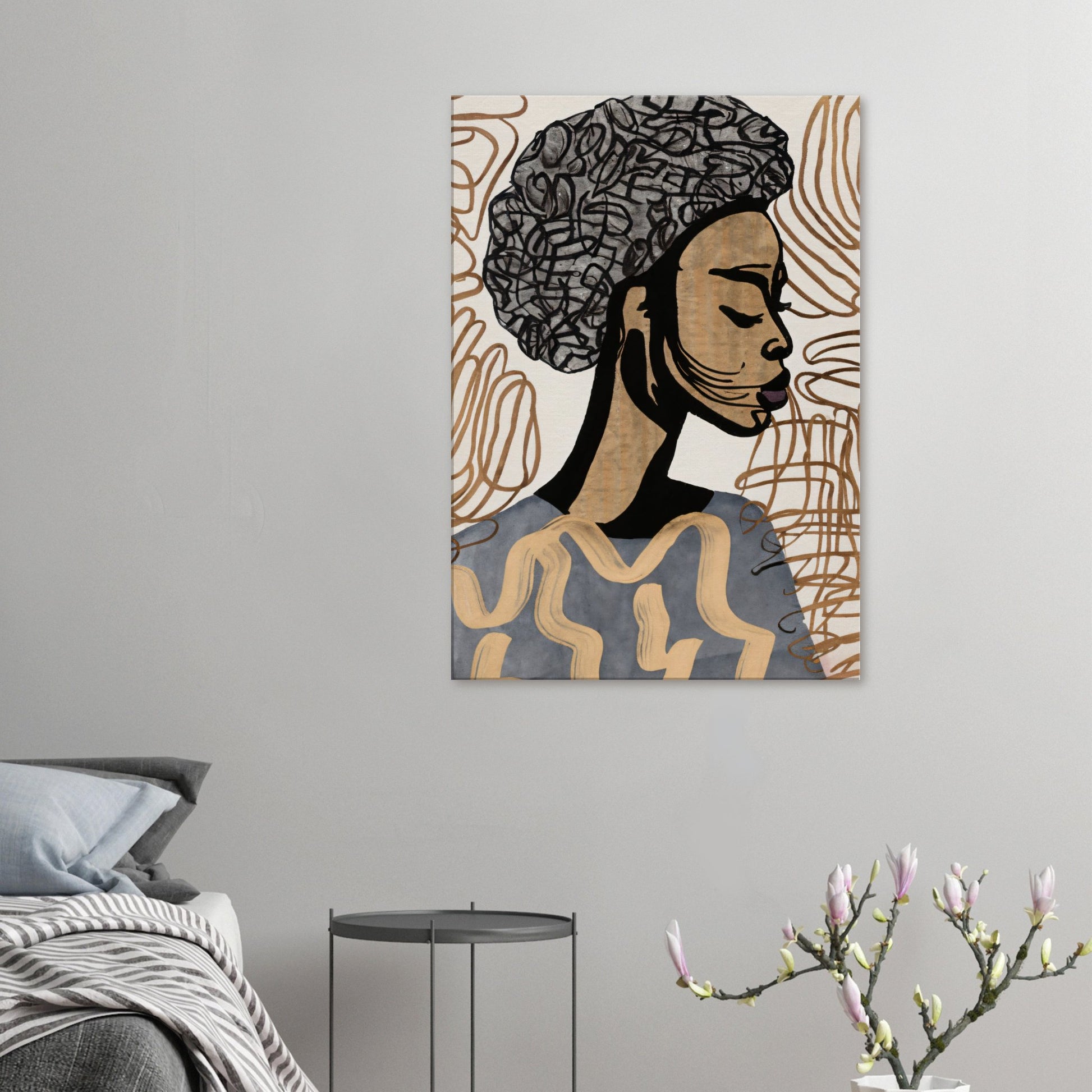 Canvas Print with line drawing Portrait by Posterify Design - Posterify