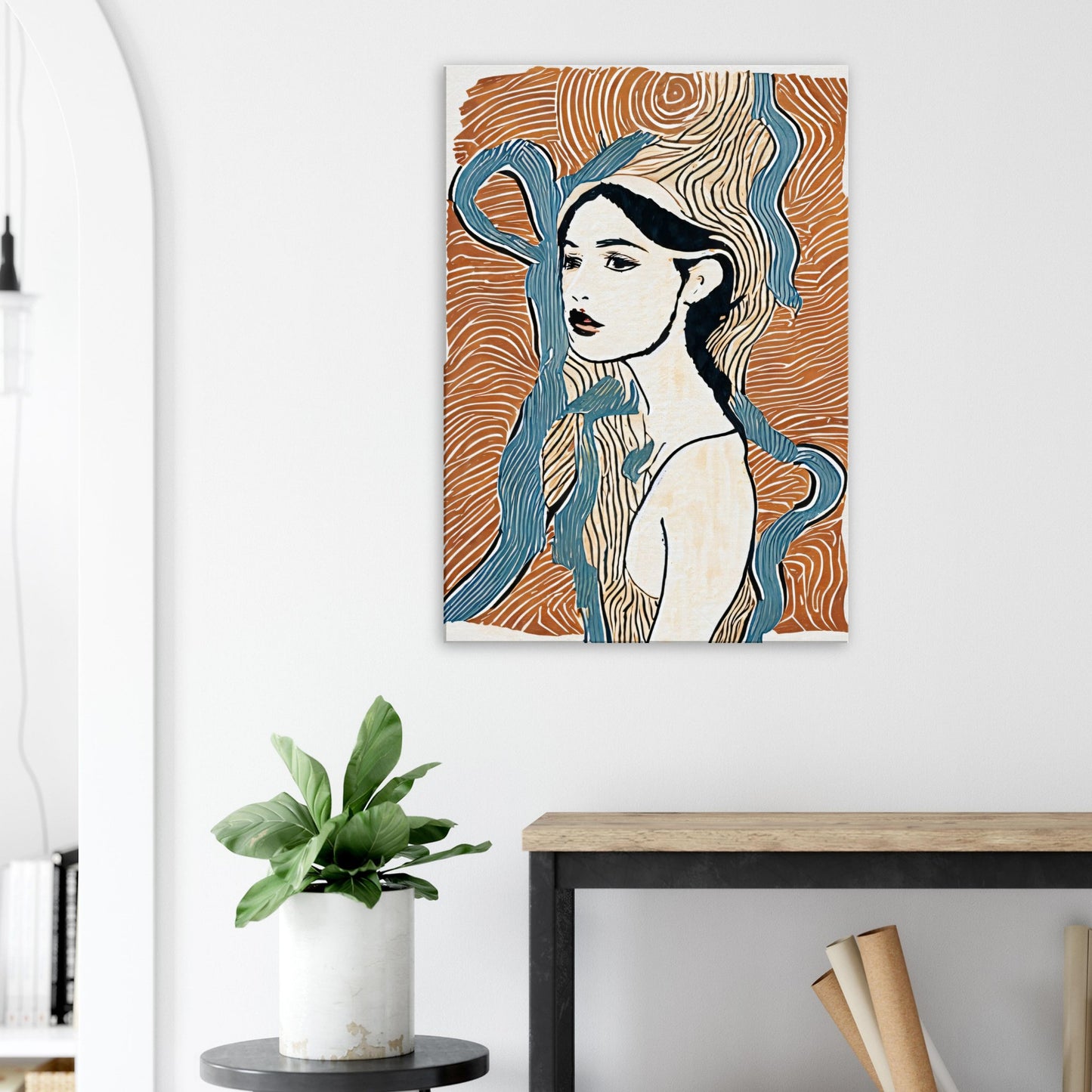 Canvas Print with line drawing Portrait by Posterify Design - Posterify