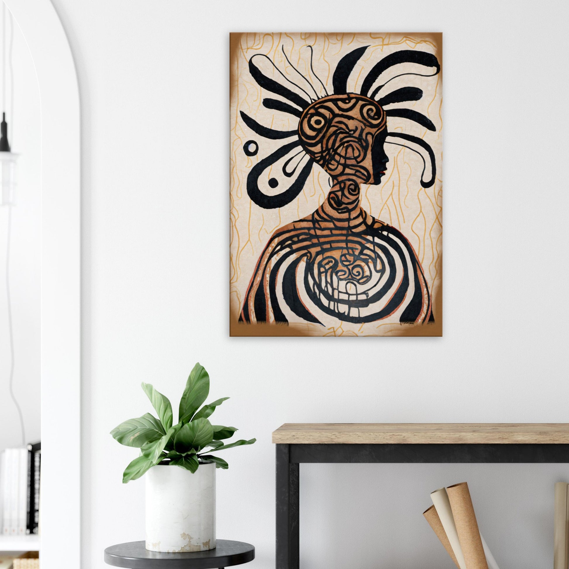 Canvas Print with line drawing Portrait by Posterify Design - Posterify