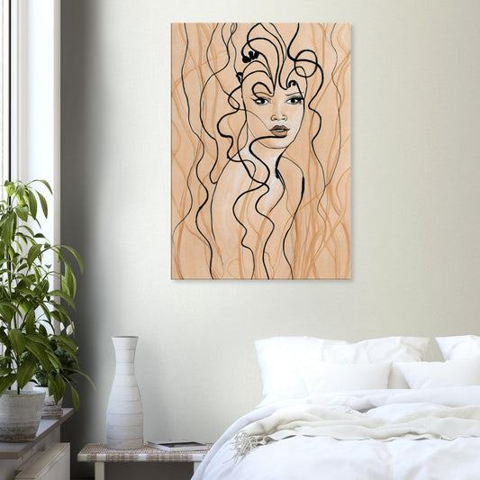 Canvas Print with line drawing Portrait by Posterify Design - Posterify