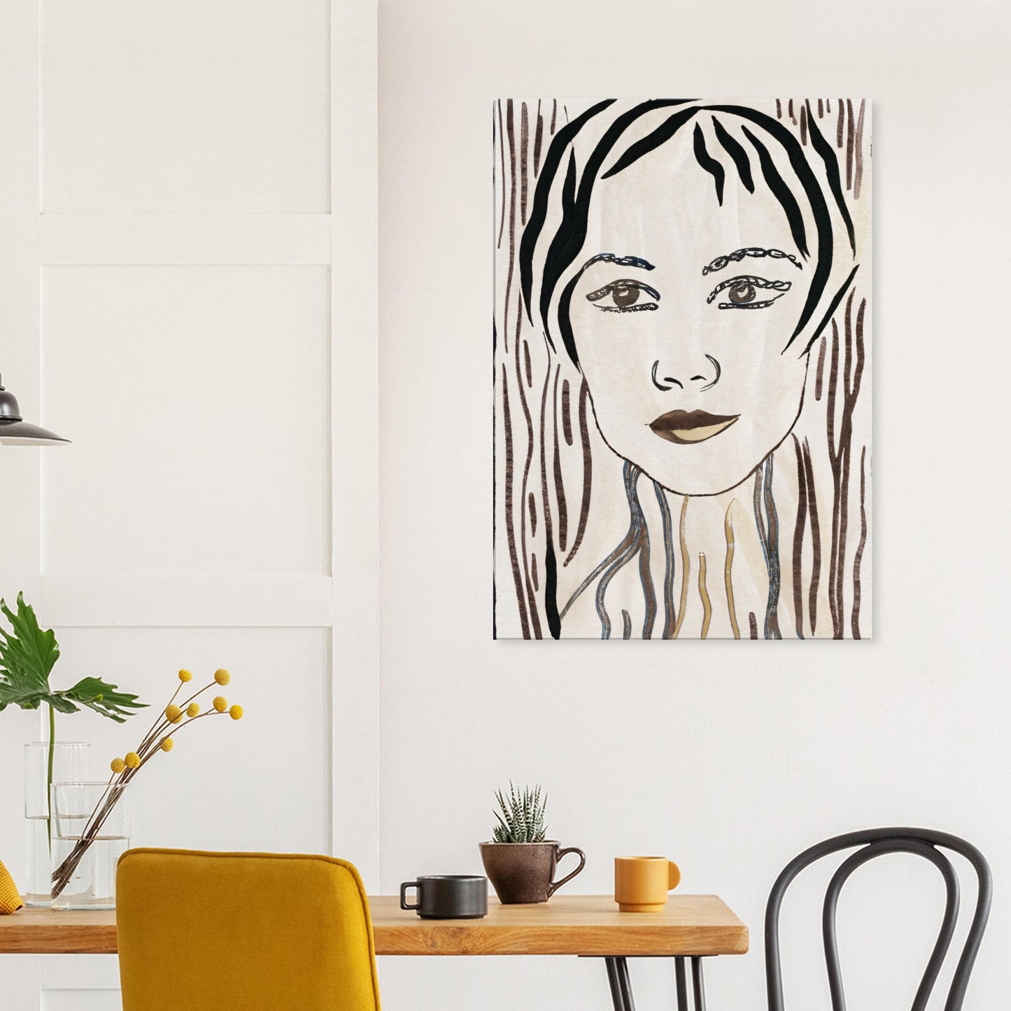 Canvas Print with line drawing Portrait by Posterify Design - Posterify