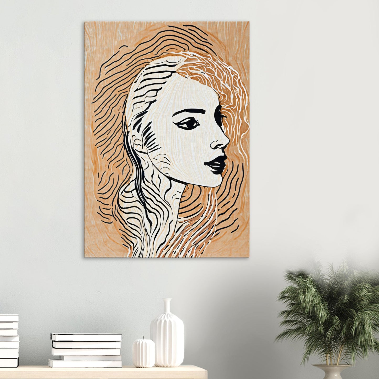 Canvas Print with line drawing Portrait by Posterify Design - Posterify