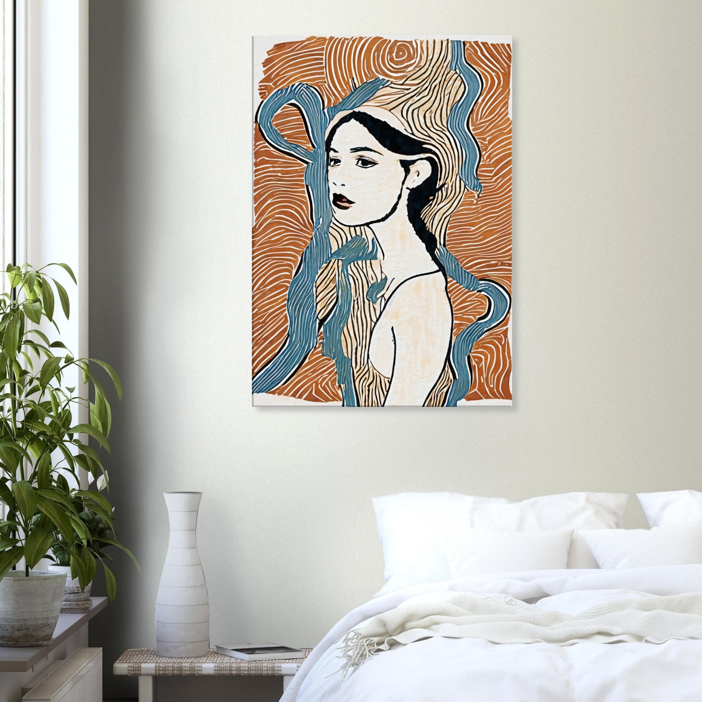 Canvas Print with line drawing Portrait by Posterify Design - Posterify