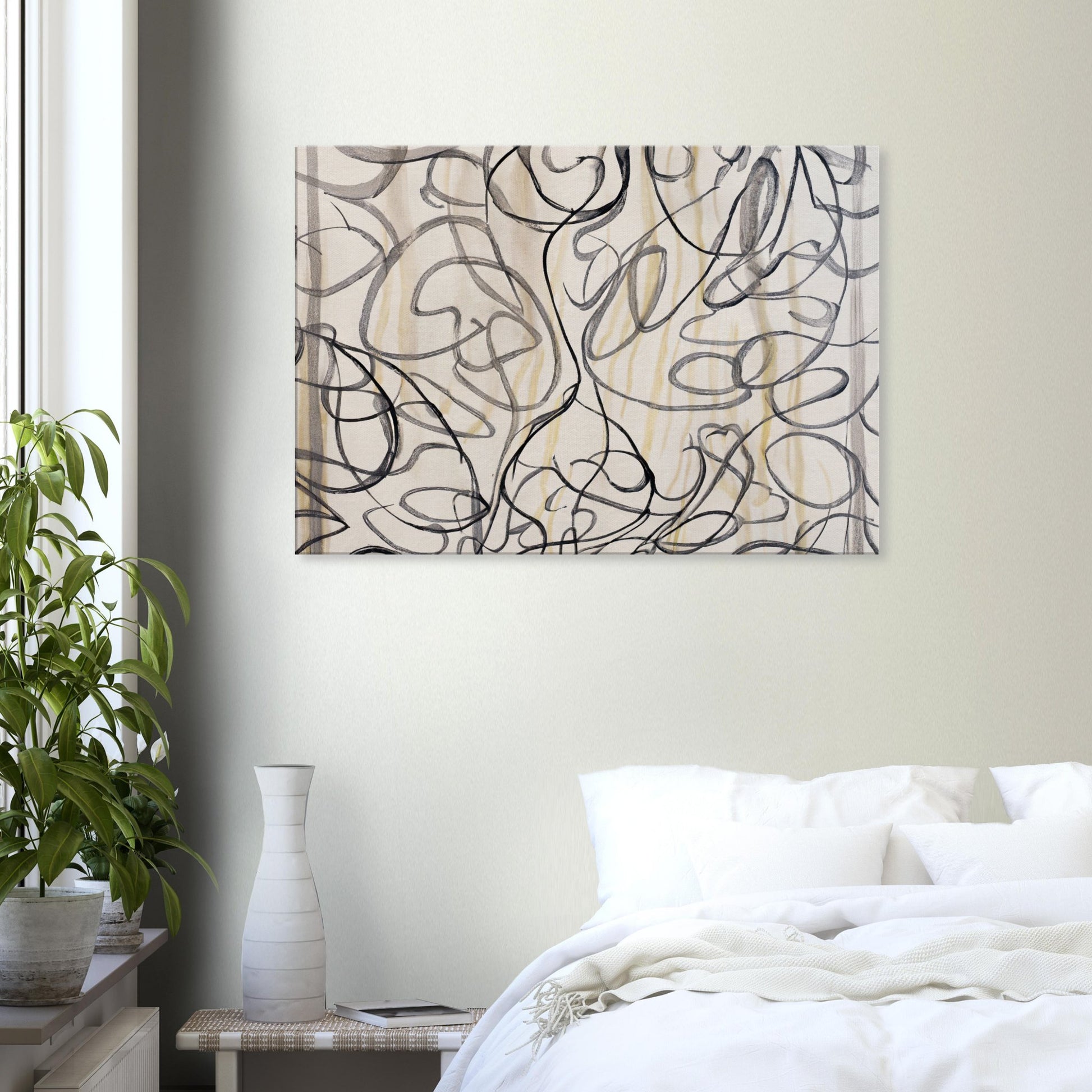 Canvas with abstract line pattern by Posterify Design - Posterify