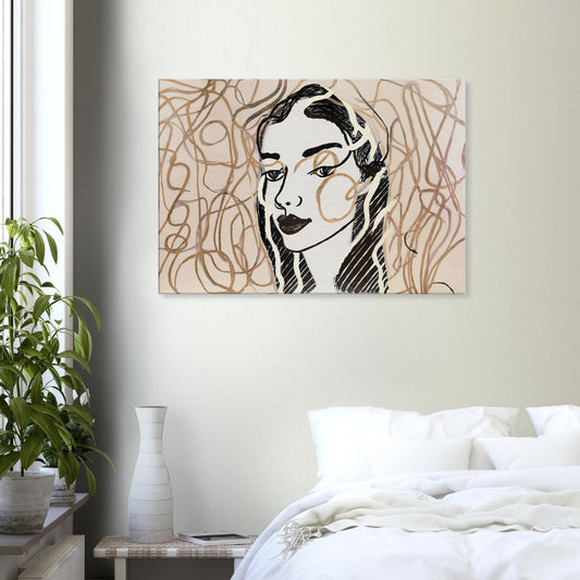 Canvas with abstract line pattern by Posterify Design - Posterify