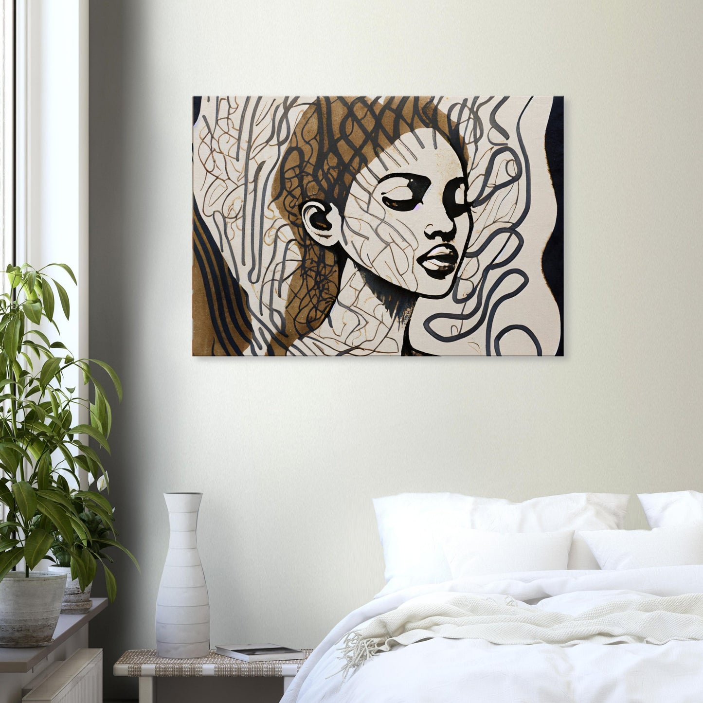 Canvas with abstract line pattern by Posterify Design - Posterify