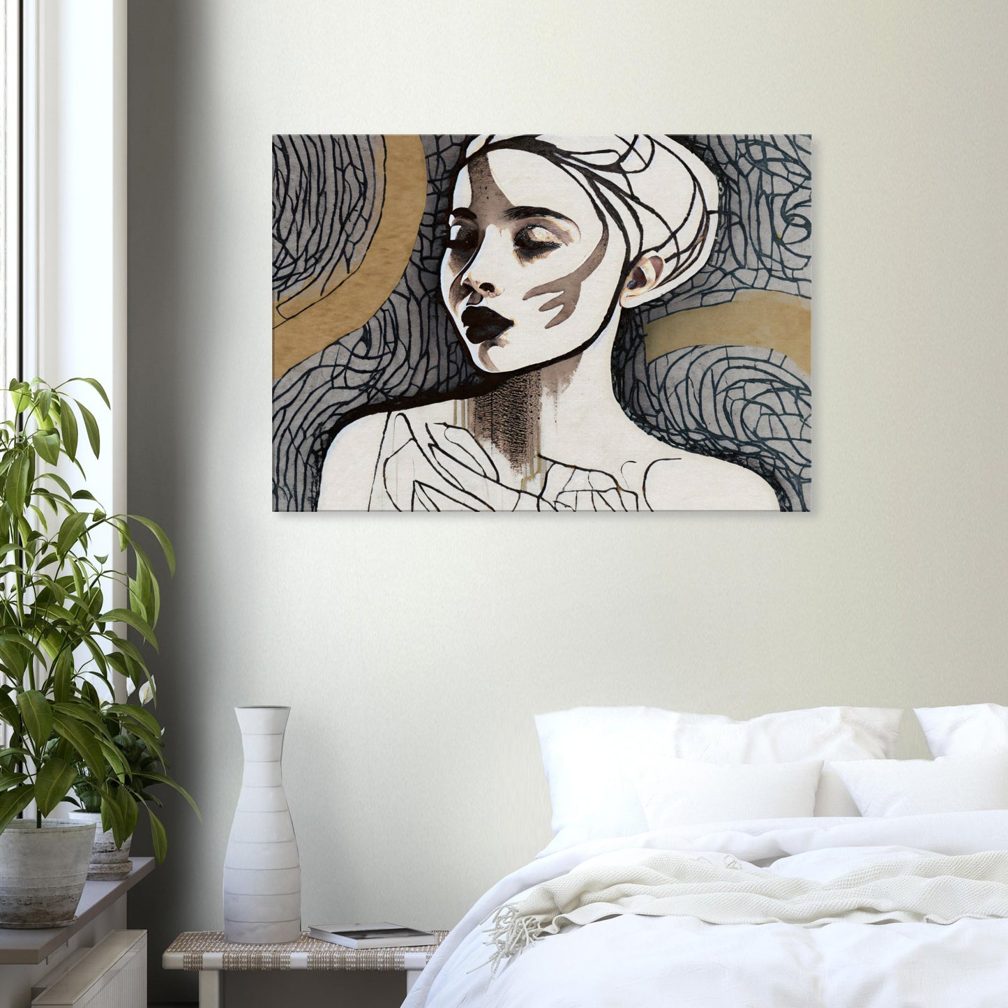 Canvas with abstract line pattern by Posterify Design - Posterify