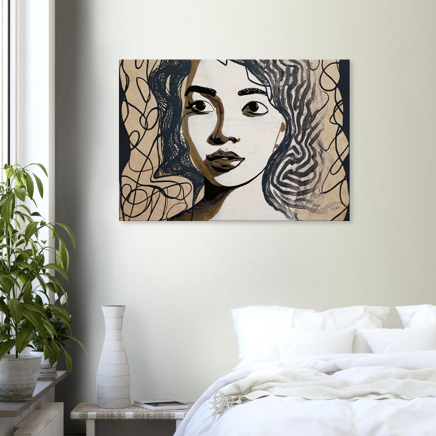 Canvas with abstract line pattern by Posterify Design - Posterify