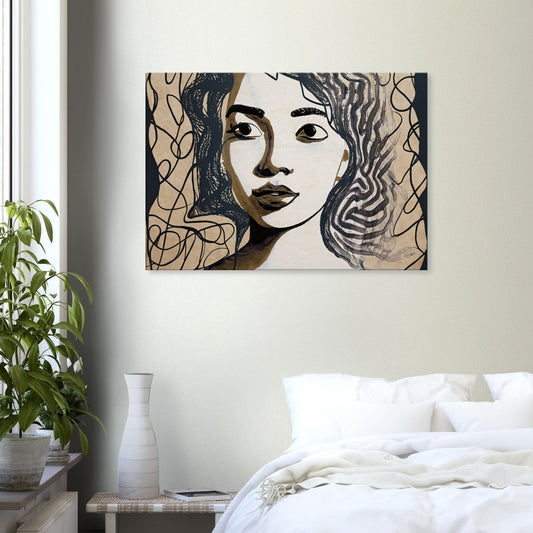 Canvas with abstract line pattern by Posterify Design - Posterify