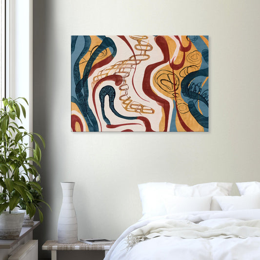 Canvas with abstract line pattern by Posterify Design - Posterify