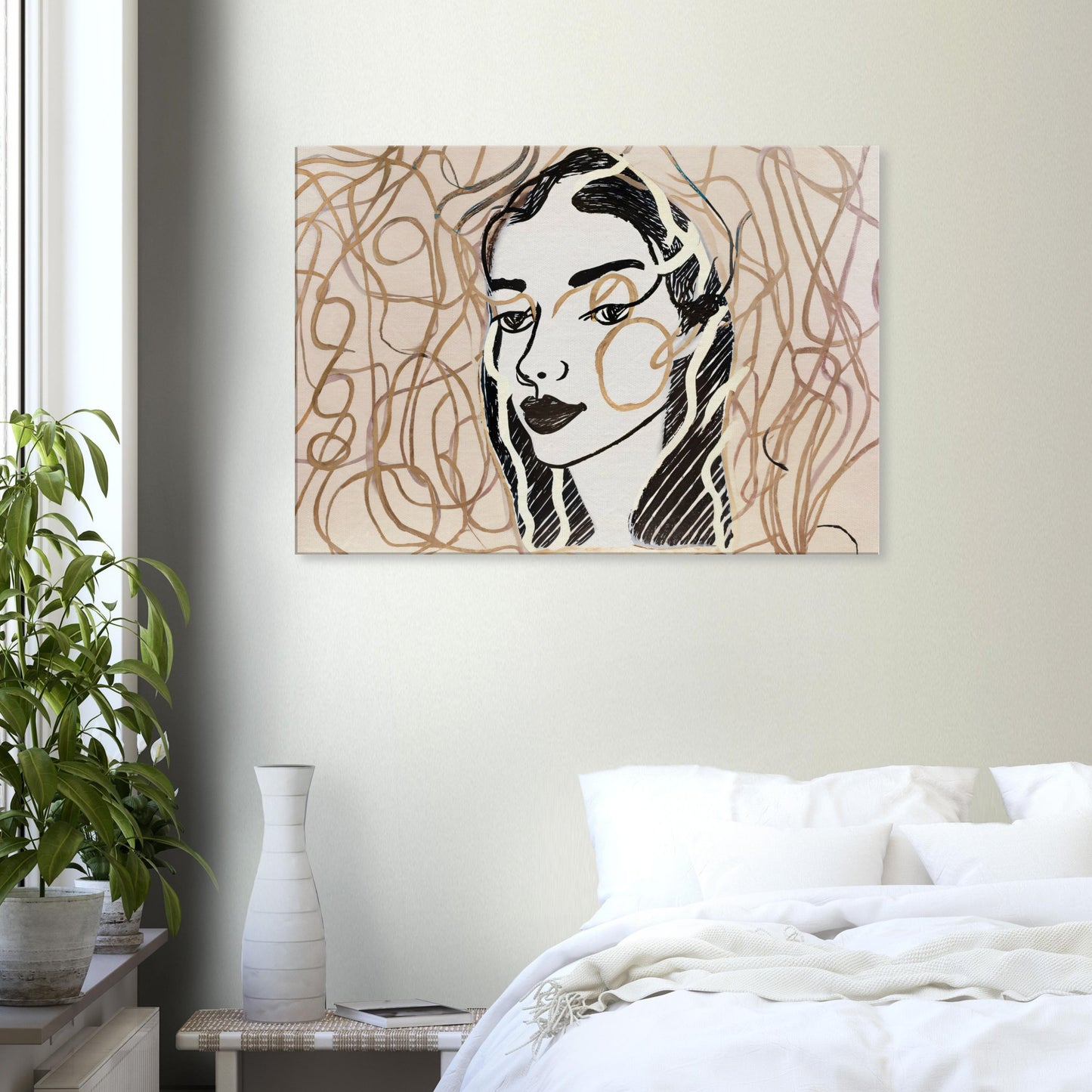 Canvas with abstract line pattern by Posterify Design - Posterify