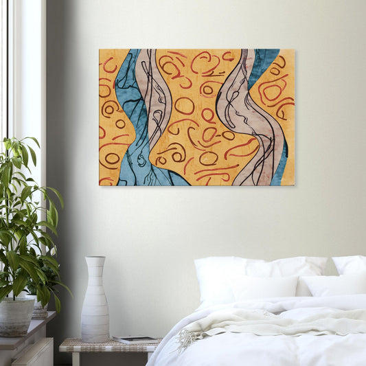 Canvas with abstract line pattern by Posterify Design - Posterify