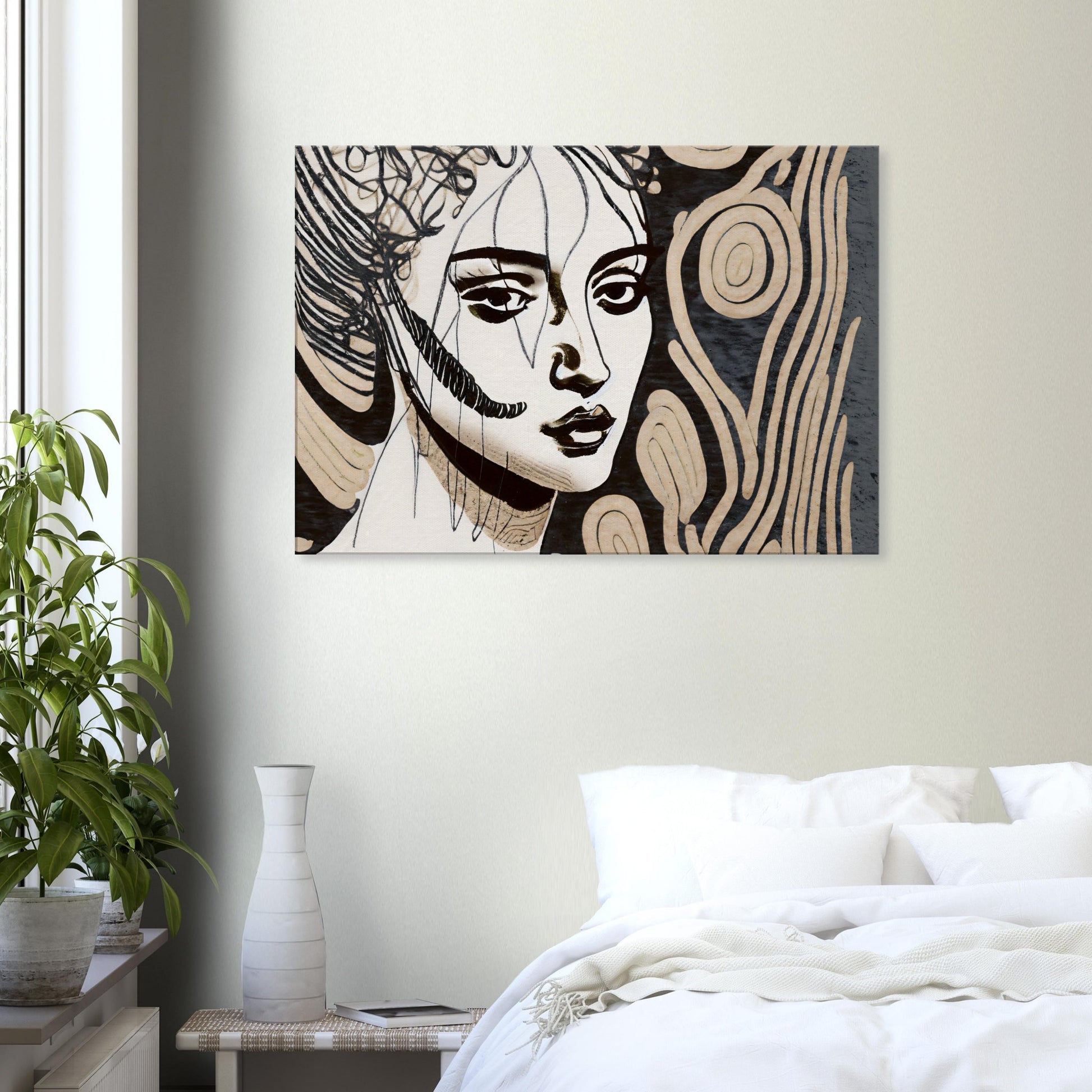 Canvas with abstract line pattern by Posterify Design - Posterify