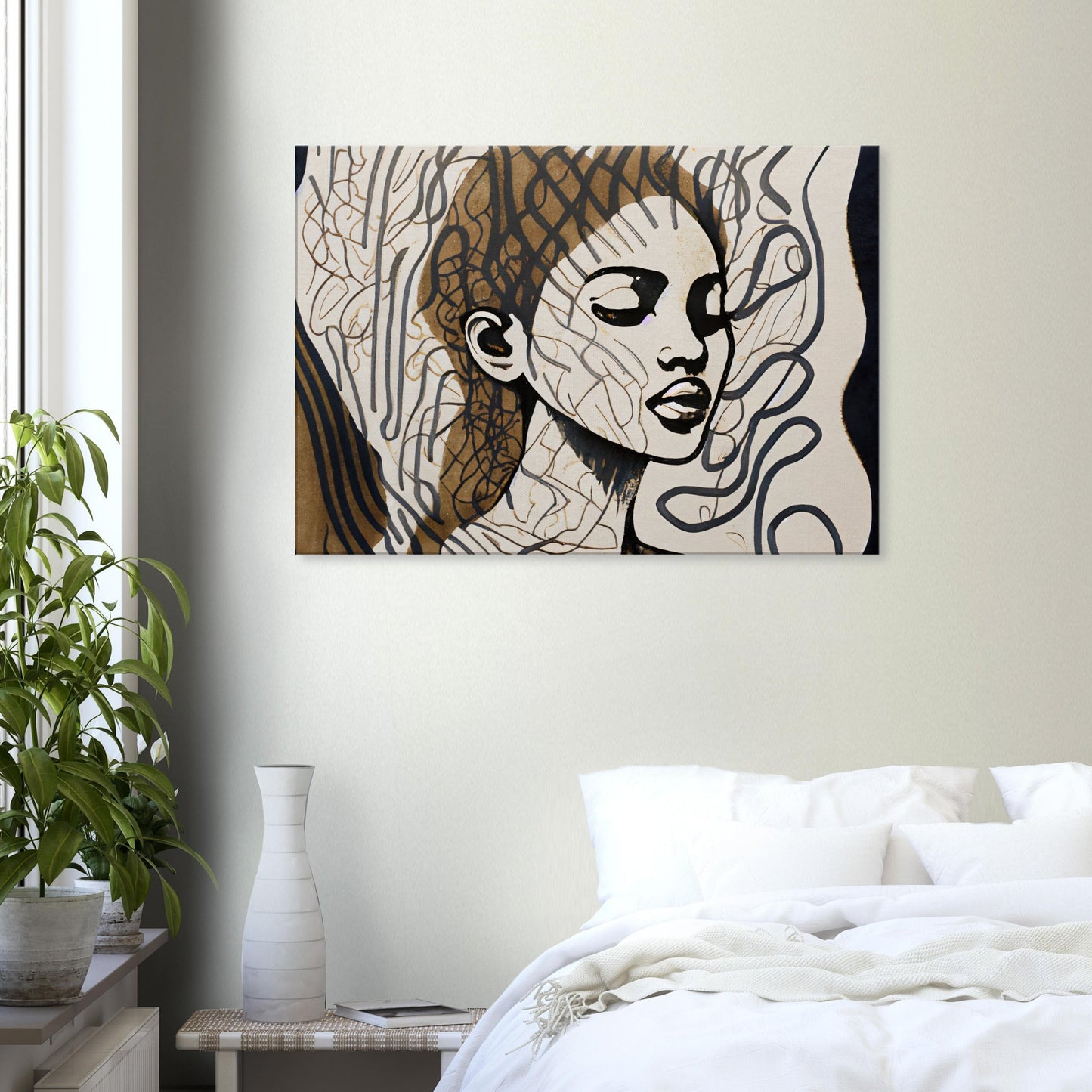 Canvas with abstract line pattern by Posterify Design - Posterify