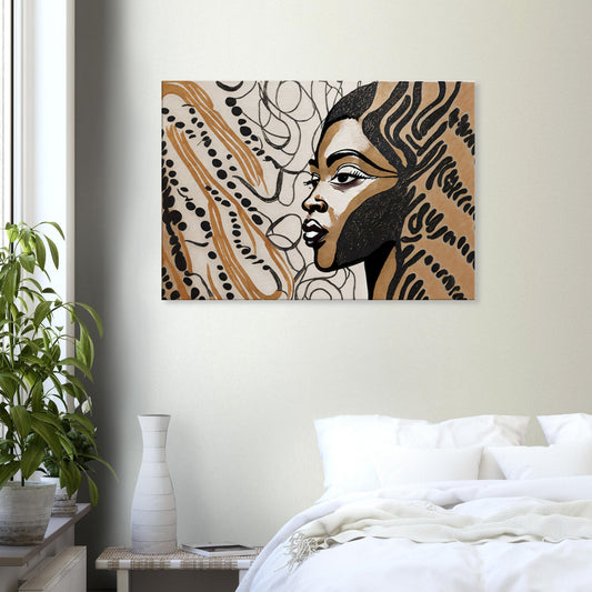 Canvas with abstract line pattern by Posterify Design - Posterify