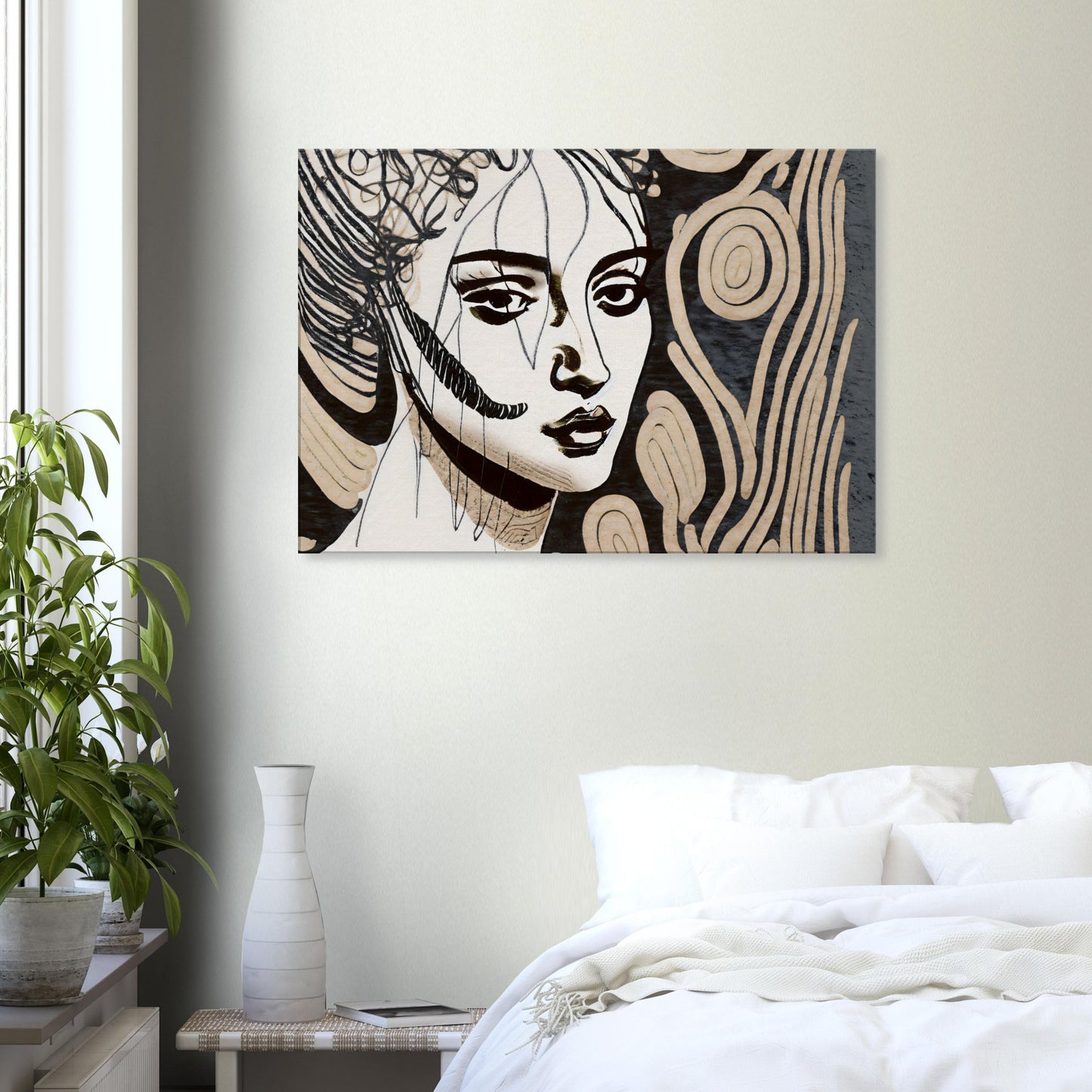 Canvas with abstract line pattern by Posterify Design - Posterify