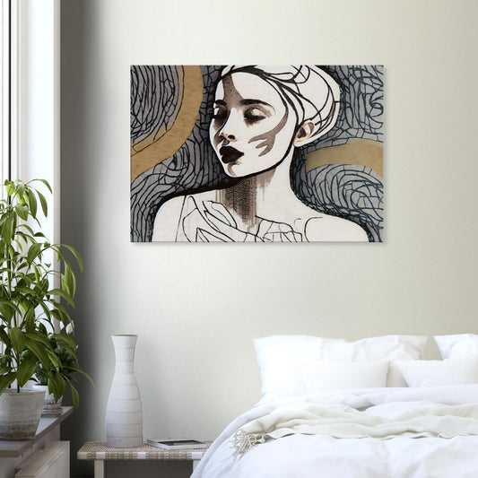 Canvas with abstract line pattern by Posterify Design - Posterify