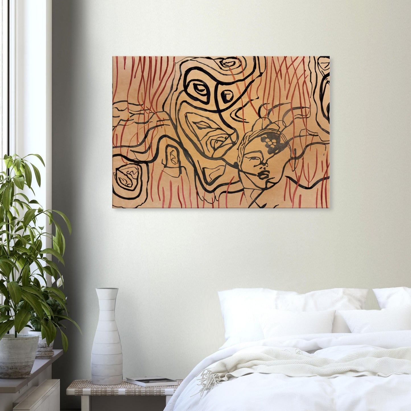 Canvas with abstract line pattern by Posterify Design - Posterify