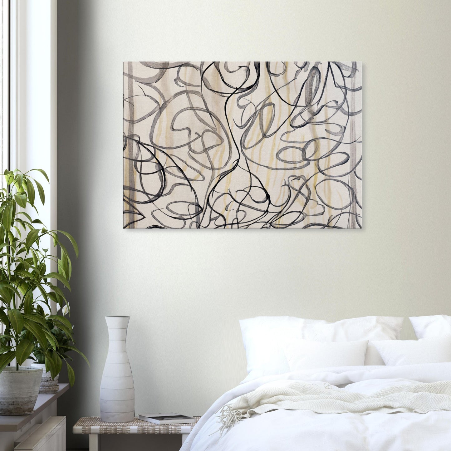 Canvas with abstract line pattern by Posterify Design - Posterify