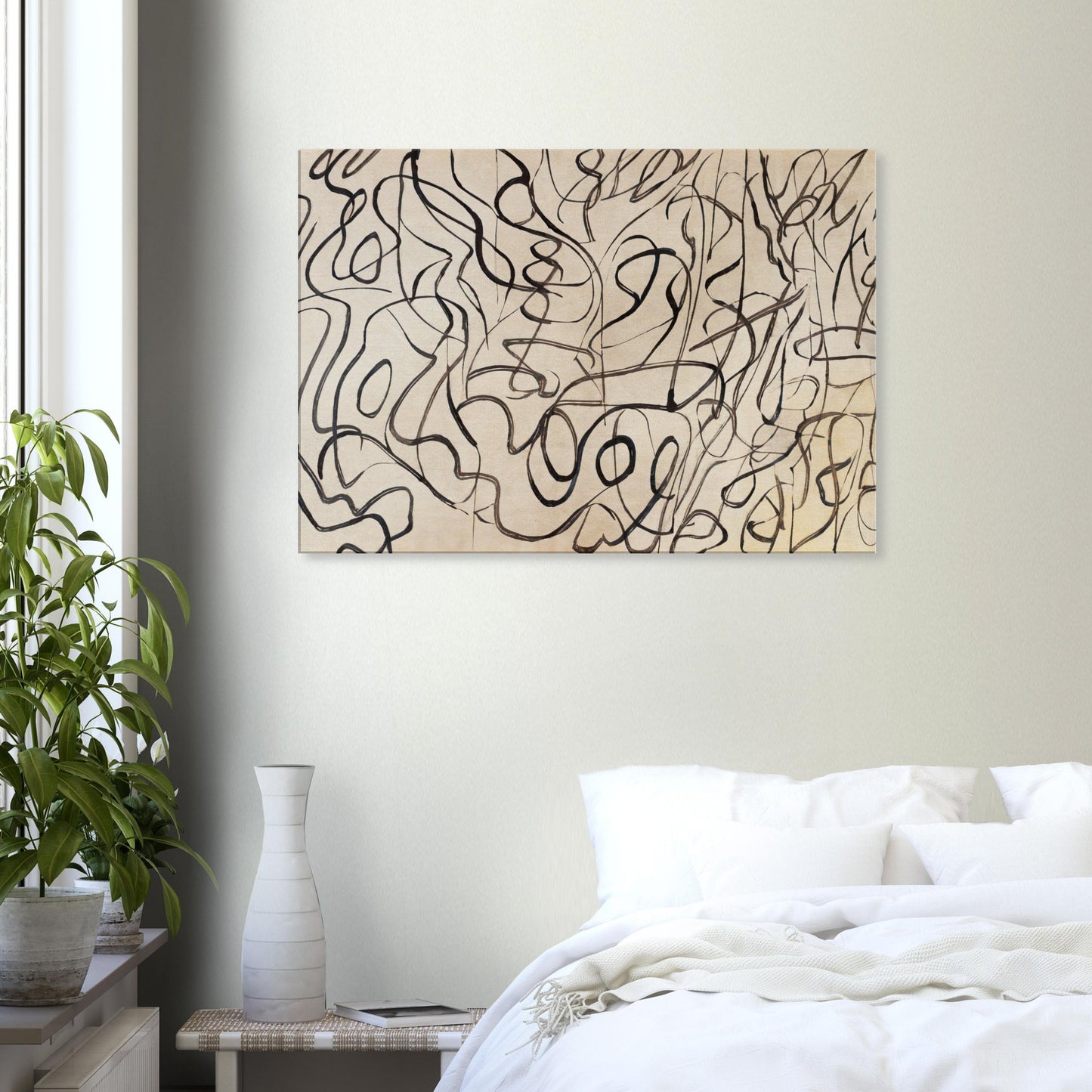 Canvas with abstract line pattern by Posterify Design - Posterify